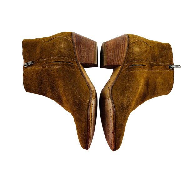 Isabel Marant Ankle Boots Women's Western Leather Suede size 38 EU 7.5 US  Brown - Picture 3 of 7